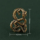 Brass Dragon Holding "Pearl" Animal / Spirit Totem Figurine FB1315 🐉