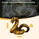 Brass Mythical Dragon Coiled Serpent Figurine ☀️BV003