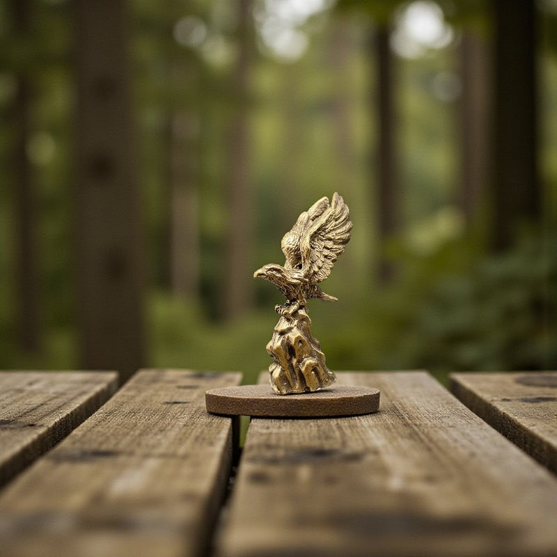 Brass Eagle on Rock Figurine - Animal Totem / Spirit Animal FB2874 🦅