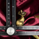 Brass Elegant Hat Cat Spirit / Totem Animal Figurine 🐇 FB3328