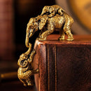 Brass Elephant Family of Three Totem / Spirit Figurines 🐘 BV016