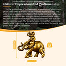 Brass Elephants, Piggy Back Totem / Animal Spirit Figurine ☀️BV007