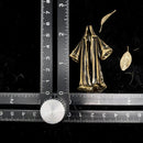 Brass Faceless Robed Ghost Totem / Spirit Figurine 🐉 FB2724