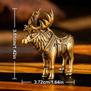 Brass Festive Reindeer Figurine Totem / Spirit Animal 💚 BV020