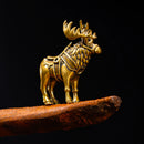 Brass Festive Reindeer Figurine Totem / Spirit Animal 💚 BV020