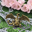 Brass Standing Fire Dragon Spirit / Totem Animal Figurine 🐉 FB1487