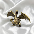 Brass Standing Fire Dragon Spirit / Totem Animal Figurine 🐉 FB1487