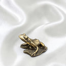 Brass Frog on Lotus Leaf Totem/ Spirit Animal Mini Figurine FB2800 👒