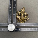 Brass Frog on Lotus Leaf Totem/ Spirit Animal Mini Figurine FB2800 👒