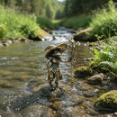 Brass Mini Frog Wizard Figurine FB1627 🍃