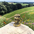 Brass Frogman with Cane Spirit / Totem Animal Figurine 🍃 FB1486