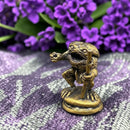 Brass Frogman with Cane Spirit / Totem Animal Figurine 🍃 FB1486