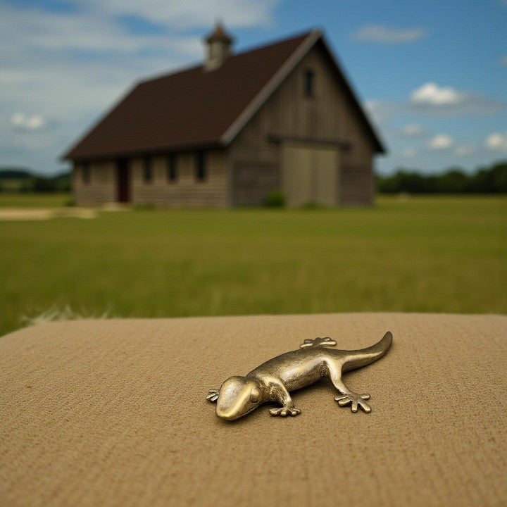Brass Gecko Totem / Spirit Figurine FB1286 💖🦎💖