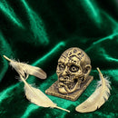 Brass Half Skull Face Spirit Totem Figurine 🌸 FB2083