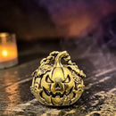 Brass Halloween Pumpkin Spirit / Totem Animal Figurine 🎃 FB1480