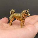 Brass Husky Dog Totem / Spirit Animal Figurine FB1454 🐕