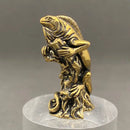 Brass Iguana on Tree Totem / Spirit Animal Figurine 🐉 FB3154
