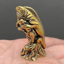 Brass Iguana on Tree Totem / Spirit Animal Figurine 🐉 FB3154