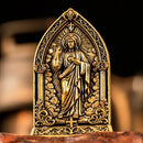 Brass Sacred Heart Jesus Ornate Arch Figurine 💚 BV025