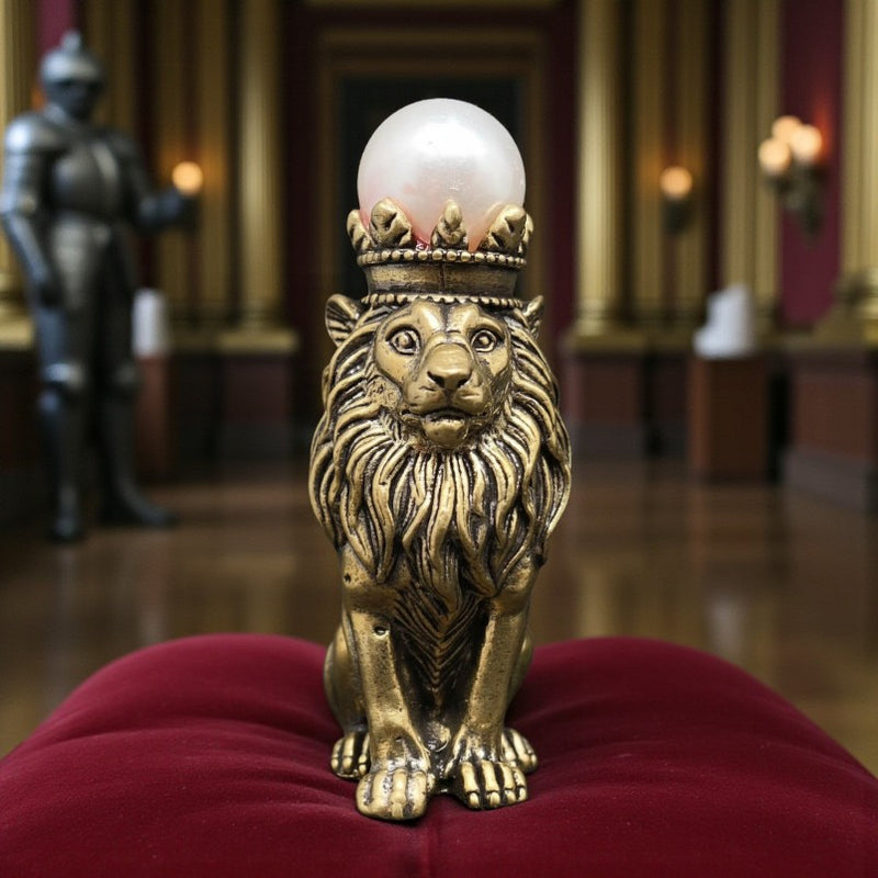 Brass Lion with Crown Totem / Spirit Figurine FB1720 💖🔔💖