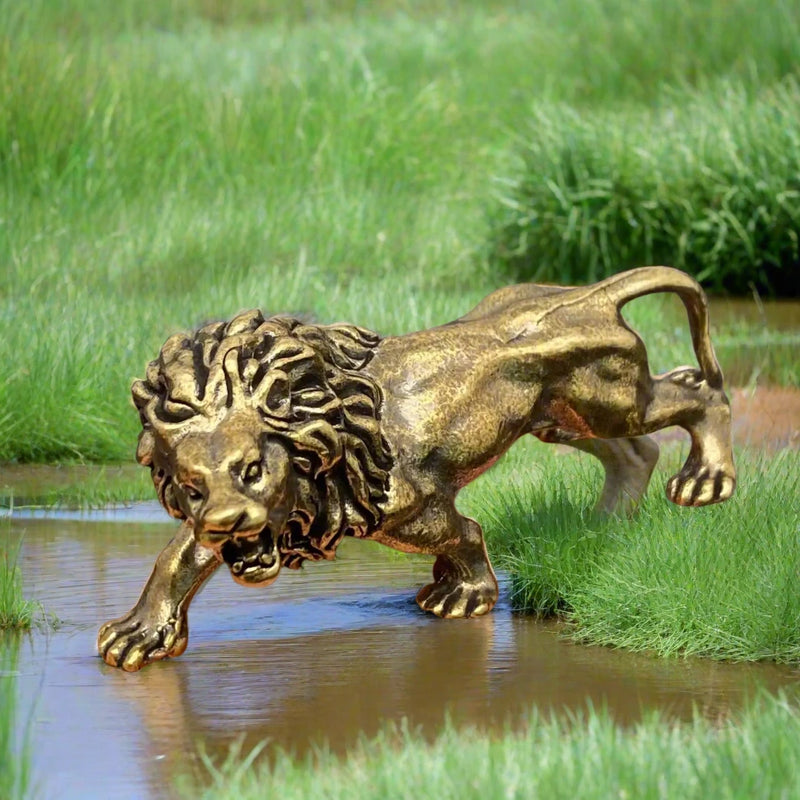Brass Lion Mini Totem / Spirit Animal Figurine FB1775 🐅