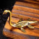 Brass Long Neck Lake Creature Figurine Totem / Spirit Animal 💚 BV021