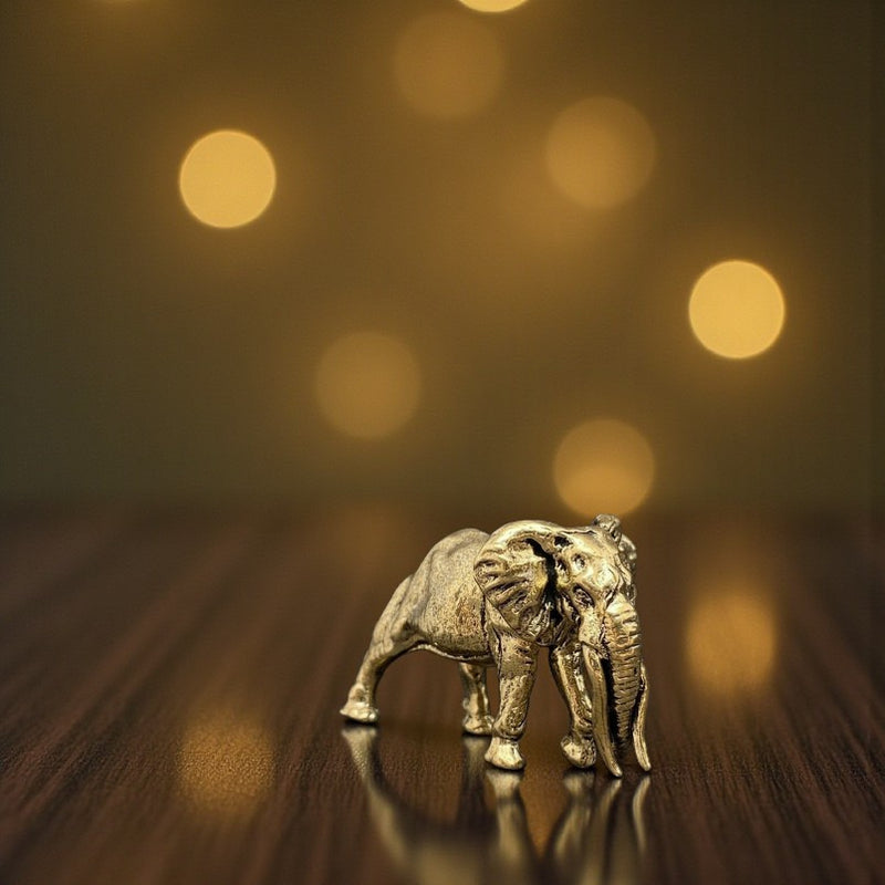 Brass Mammoth Elephant Figurine - Animal Totem / Spirit Animal FB3130 🌻🐘🌻