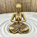 Brass Meditating Yoga Woman Figurine FB2622 💙