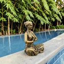 Brass Meditating Yoga Woman Figurine FB2622 💙