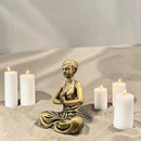 Brass Meditating Yoga Woman Figurine FB2622 💙