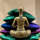 Brass Meditating Yoga Woman Figurine FB2622 💙