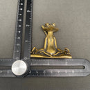 Brass Zen Frog Meditating Crossed Legs / Spirit Animal Mini Figurine FB2732 👒