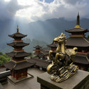 Brass Prosperity Horse with "Money" Coins FB2535 🐎