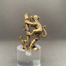 Brass Monkey Climbing Bamboo Totem / Spirit Animal Figurine FB2660 🐒