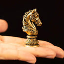 Brass Ornate Horse Head Totem / Animal Spirit Figurine ☀️BV013