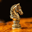 Brass Ornate Horse Head Totem / Animal Spirit Figurine ☀️BV013