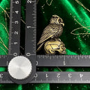 Brass Owl Standing on Skull Totem / Spirit Animal Figurine 🧡 FB1642