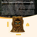 Brass Owl in Tree Trunk Totem / Animal Spirit Figurine ☀️BV009