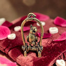 Brass Parrot on Perch Animal Totem / Spirit Animal Figurine FB3408 🧙‍♀️