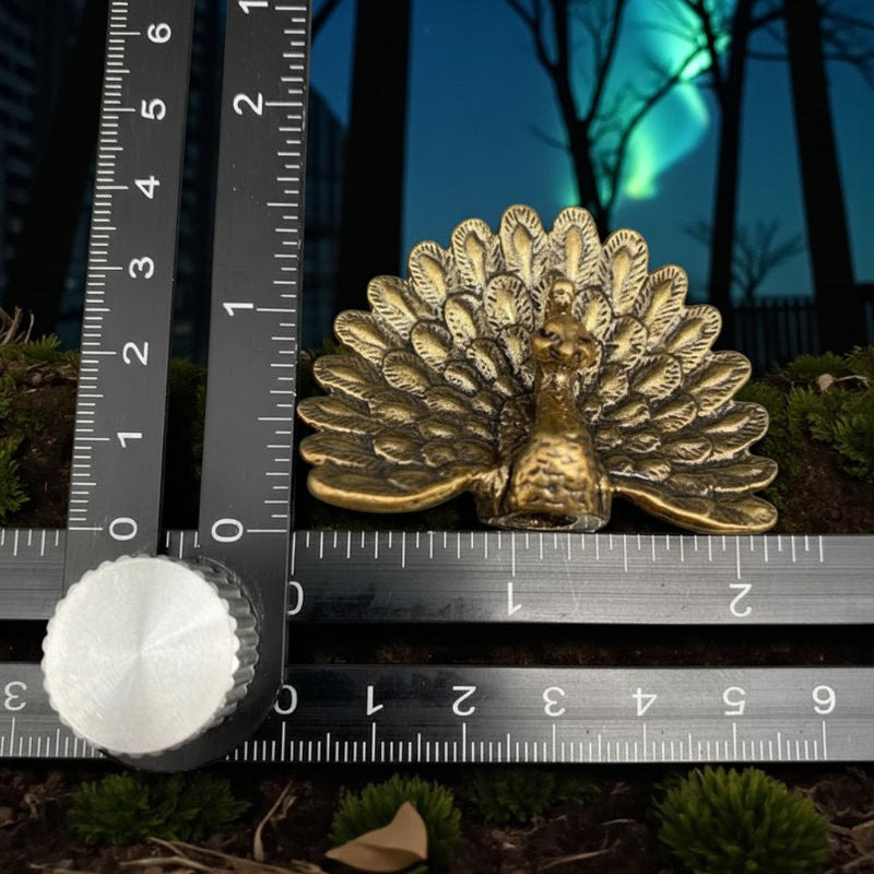 Brass Peacock Figurine - Animal Totem / Spirit Animal FB3232 🩷