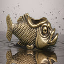 Brass Piranha Fish Spirit / Totem Animal Figurine 🐡 FB1397