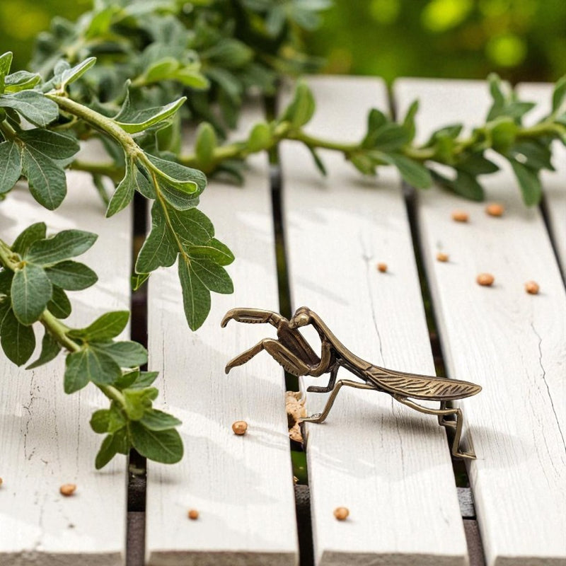 Brass Praying Mantis Figurine, perception, intuition FB1325 🍃