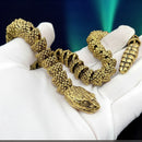 Brass Rattlesnake Moveable Figurine - Animal Totem / Spirit Animal FB2750 🪭🍃🪭
