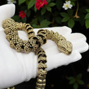 Brass Rattlesnake Moveable Figurine - Animal Totem / Spirit Animal FB2750 🪭🍃🪭