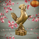 Brass Rooster on Coins Animal / Spirit Totem Figurine FB1314 🐓