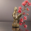 Brass Rooster on Coins Animal / Spirit Totem Figurine FB1314 🐓