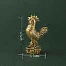 Brass Rooster on Coins Animal / Spirit Totem Figurine FB1314 🐓
