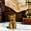 Brass Scholar Cat with Glasses Totem / Spirit Figurine 🐉 BV015
