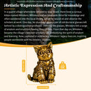 Brass Scholar Cat with Glasses Totem / Spirit Figurine 🐉 BV015