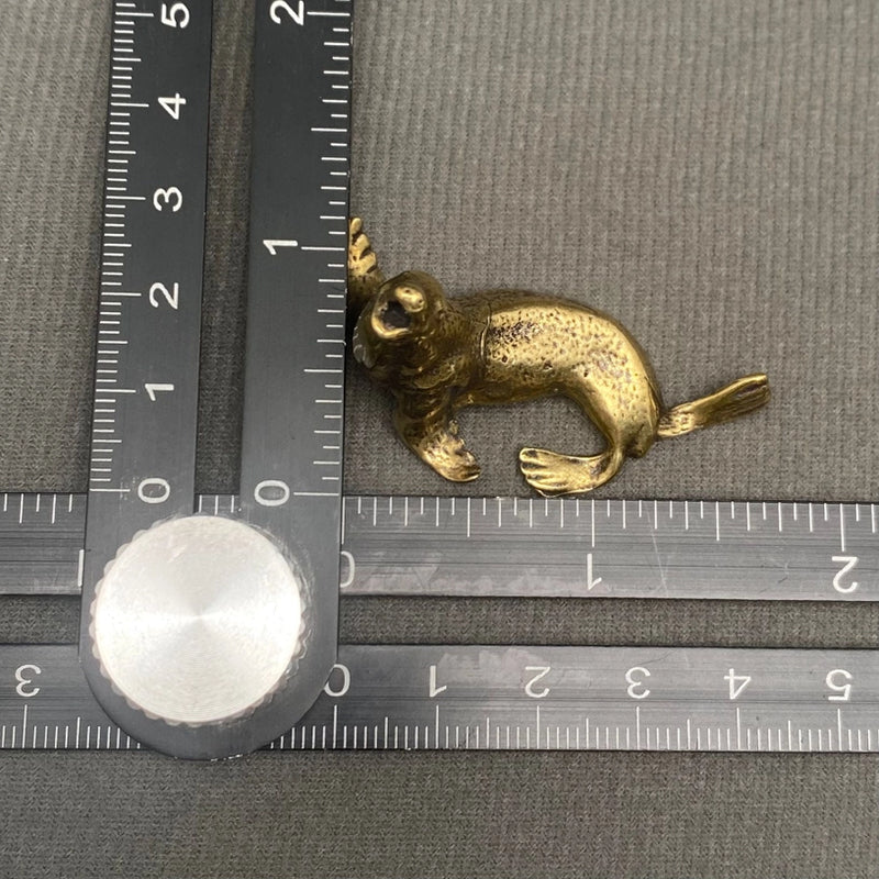 Brass Sea Lion Figurine, adaptability, emotional strength FB1243 🧡